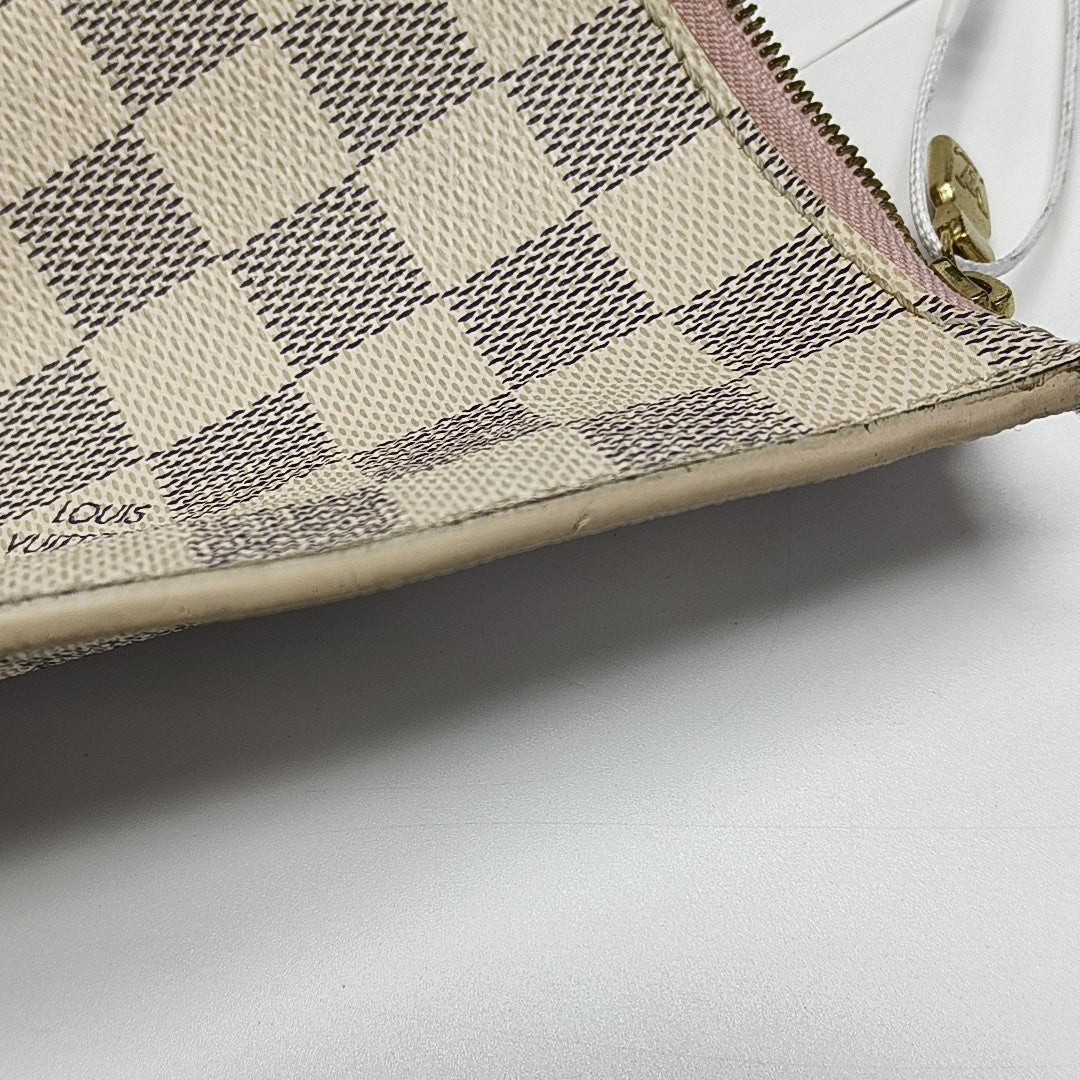Damier Azur Coated Canvas Clutch White