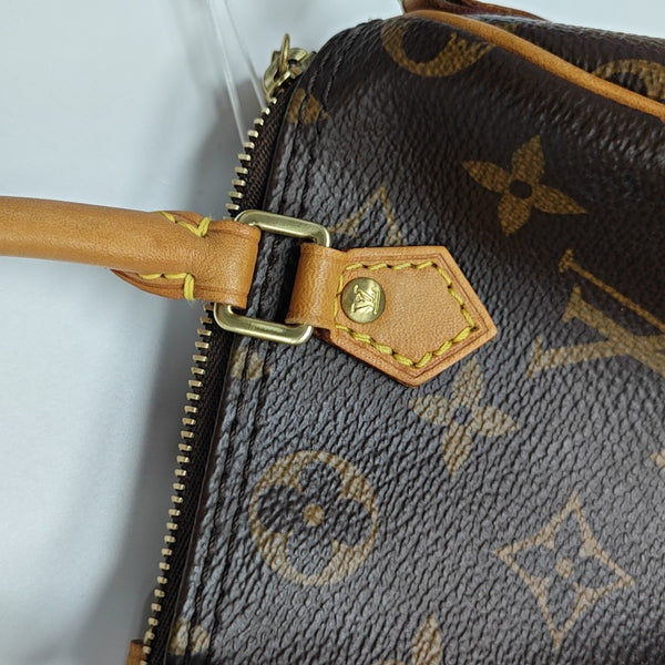 SPEEDY Nano Monogram Coated Canvas Brown