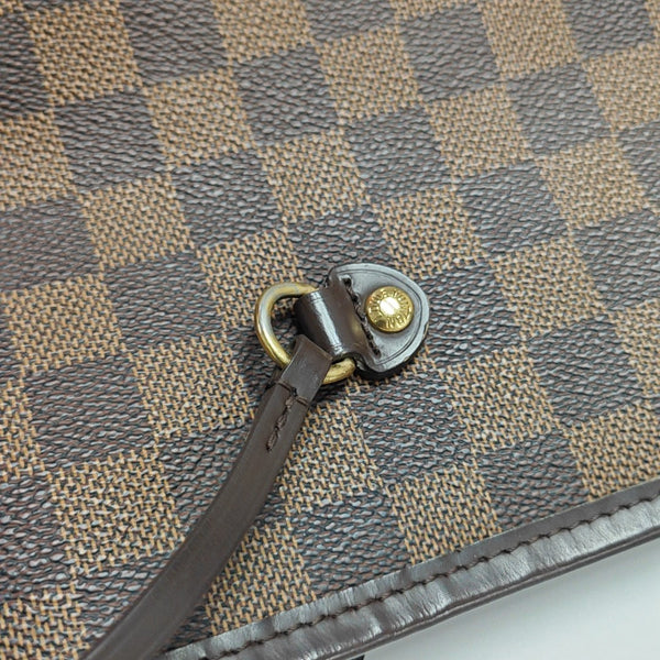 NEVERFULL GM Damier Ebene Coated Canvas Brown