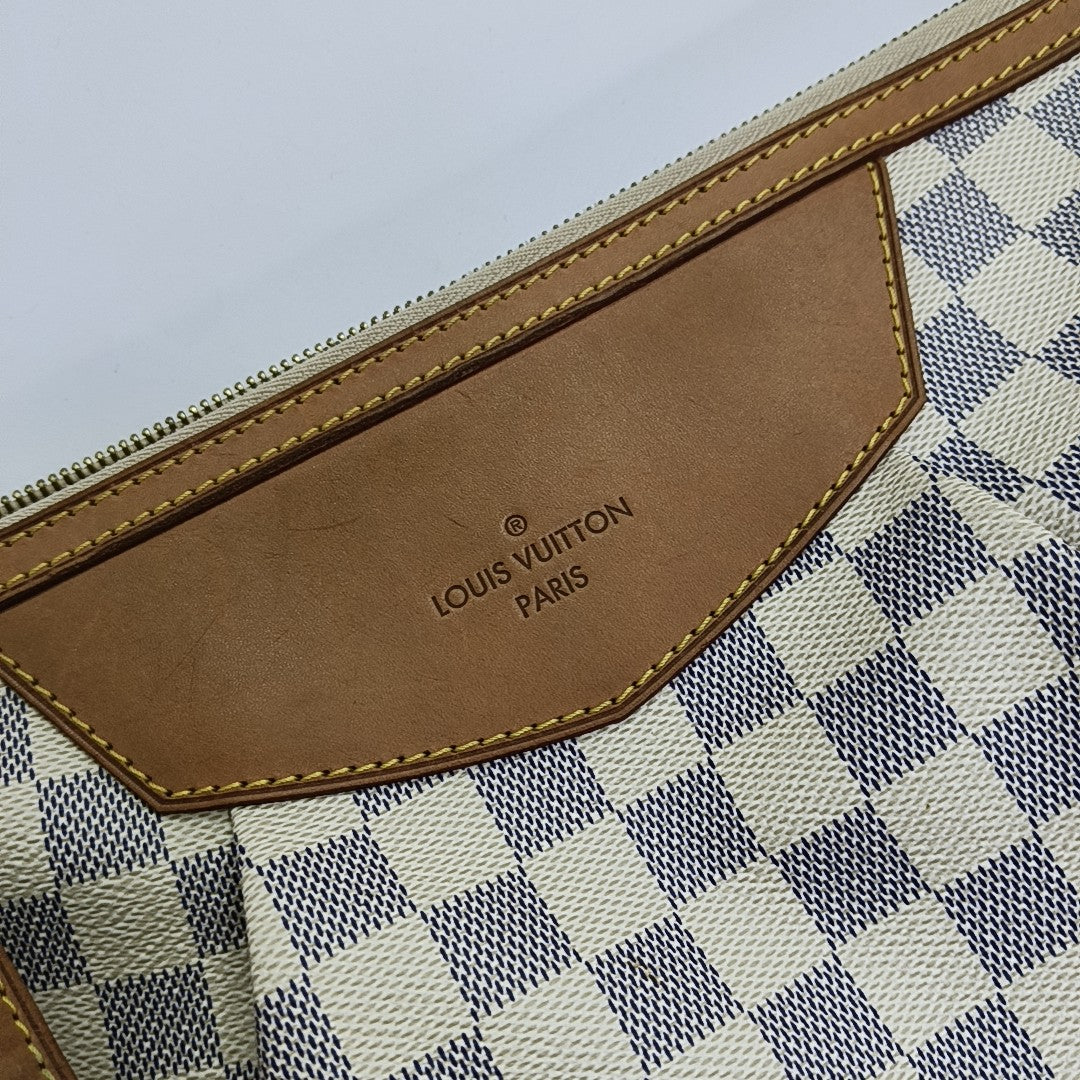 SIRACUSA MM Damier Azur Coated Canvas White