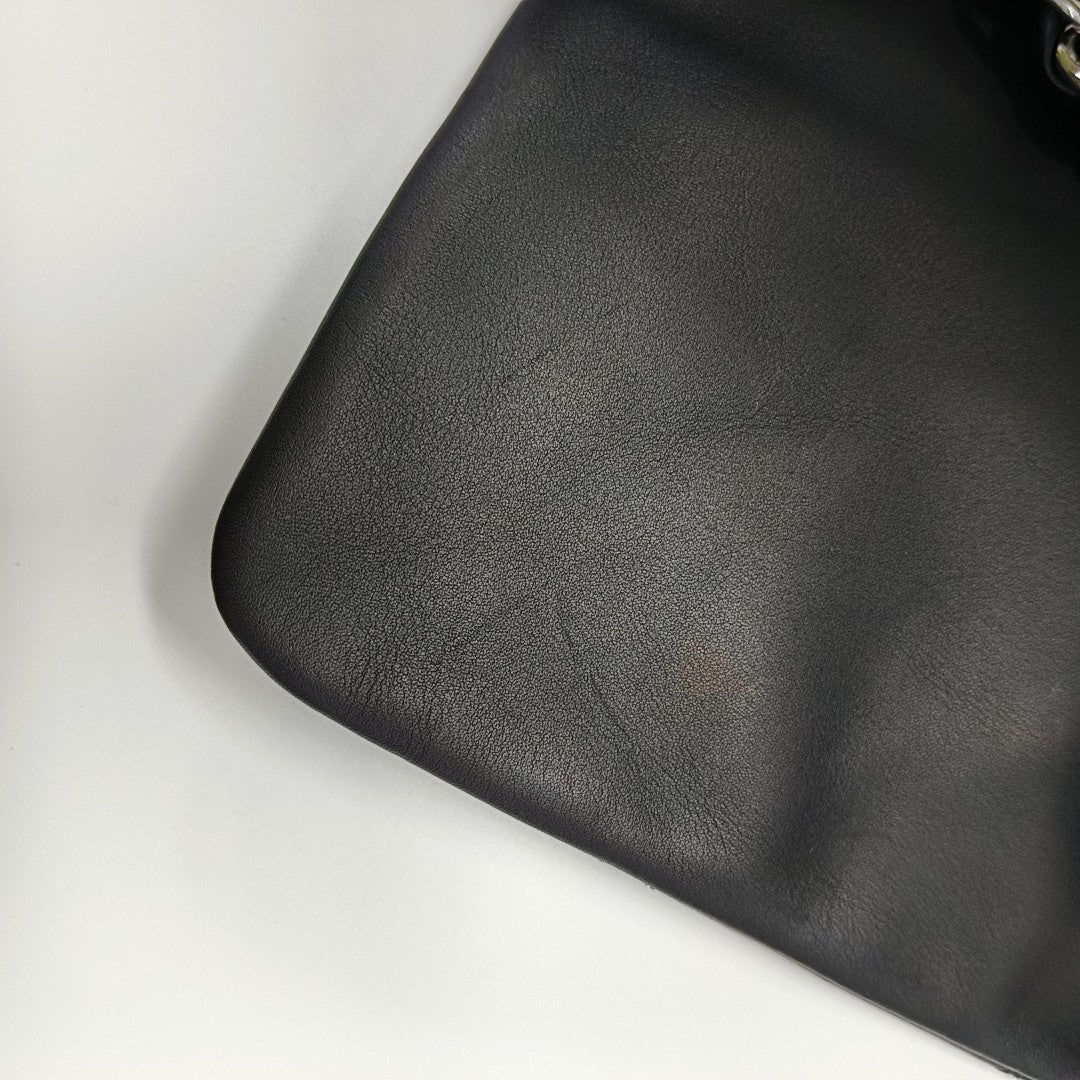 Quilted Calfskin Shoulder Bag Black