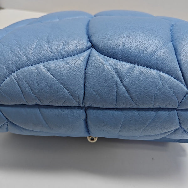 Quilted Lambskin Shoulder Bag Blue