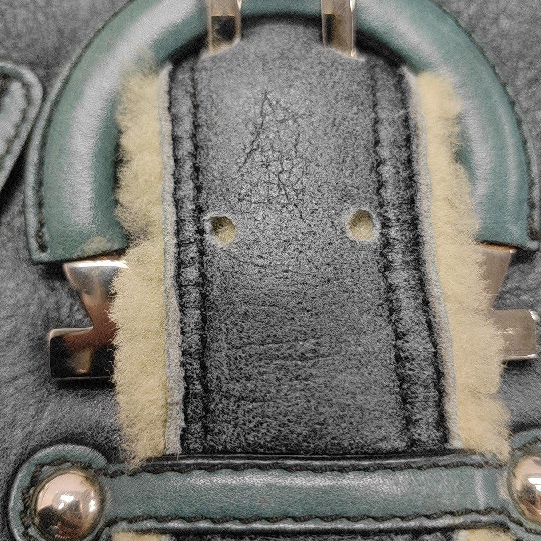 Special Material Top Handle Bag Blue