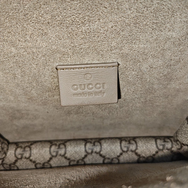 Dionysus Mini Monogram Coated Canvas Beige