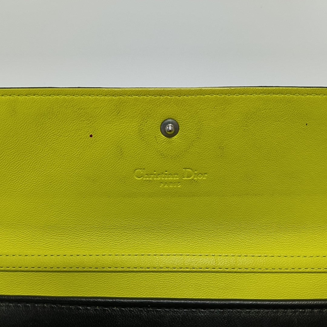 Lady Dior Small Cannage Lambskin Black Wallet