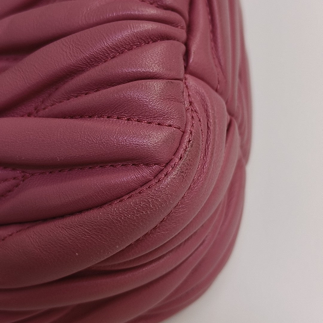 Wander Matelassé Small Quilted Lambskin Pink