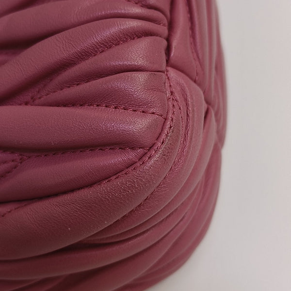 Wander Matelassé Small Quilted Lambskin Pink