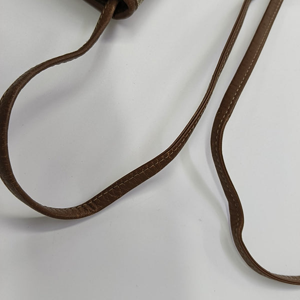 Coated Canvas Shoulder Bag Beige