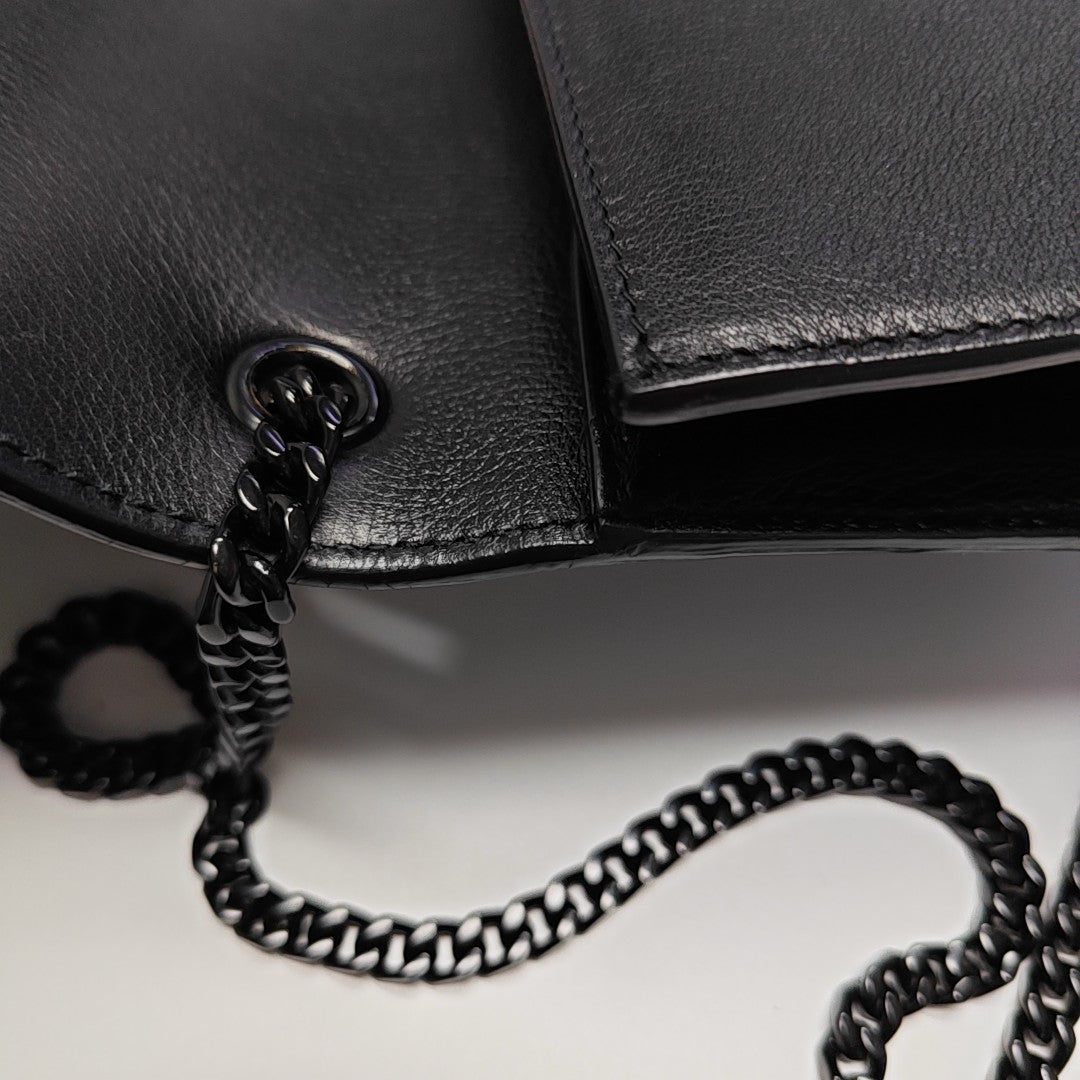 Calfskin Shoulder Bag Black