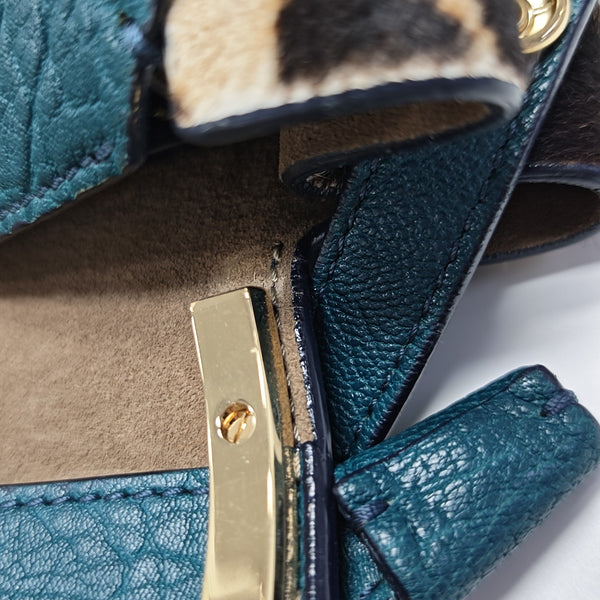 Calfskin Shoulder Bag Blue