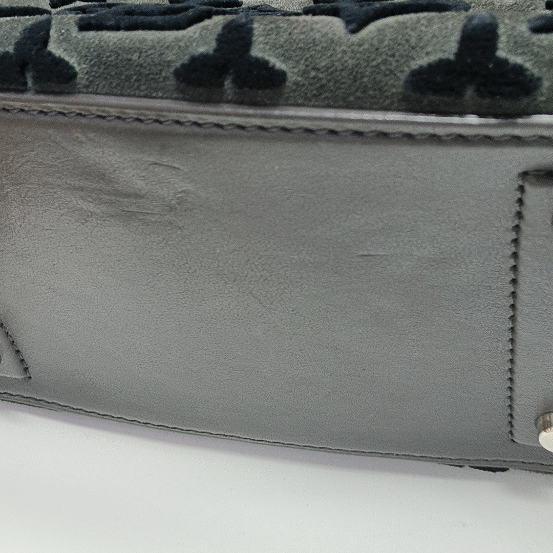DEAUVILLE Monogram Suede Gray