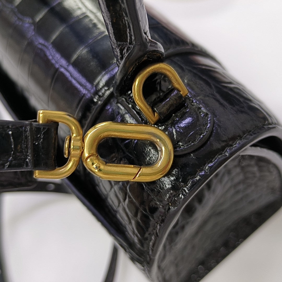 Hourglass S Calfskin Black