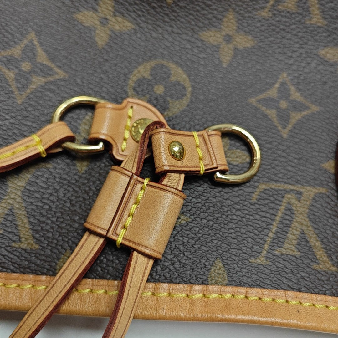 NEVERFULL MM Monogram Coated Canvas Brown