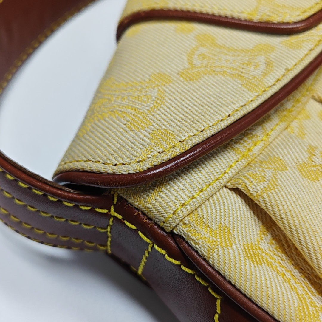 Canvas Top Handle Bag Yellow