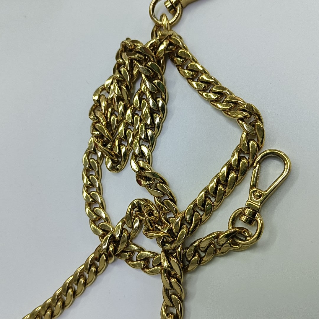 Saffiano Calfskin Shoulder Bag Gold