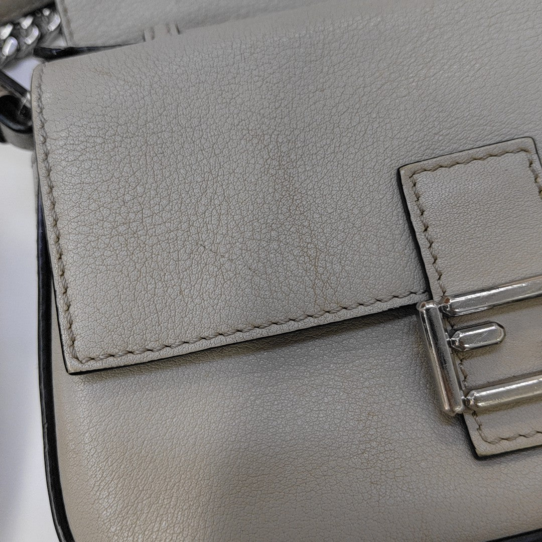 Calfskin Shoulder Bag Gray