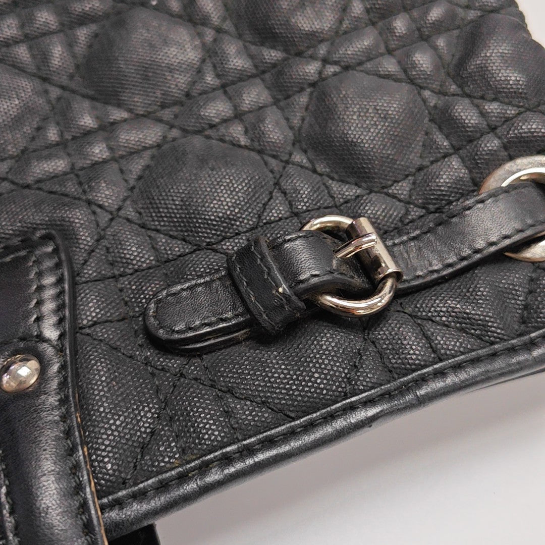 Panarea Cannage Coated Canvas Black