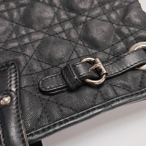 Panarea Cannage Coated Canvas Black