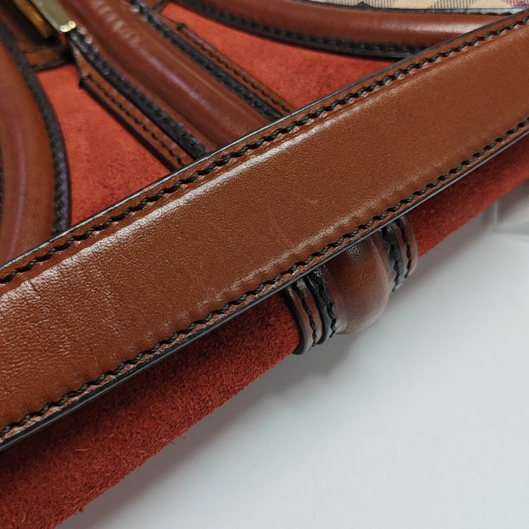 Coated Canvas Shoulder Bag Beige