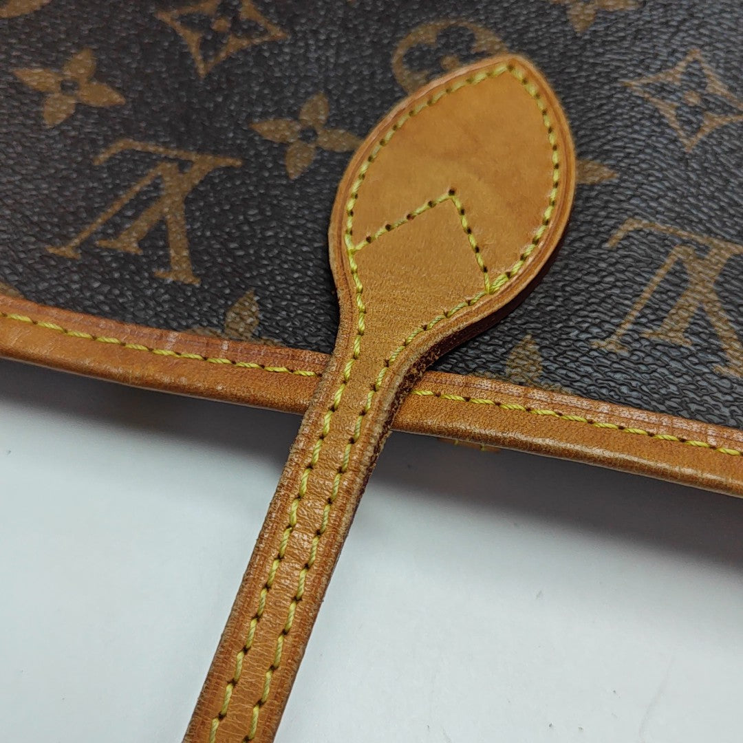 NEVERFULL MM Monogram Coated Canvas Brown