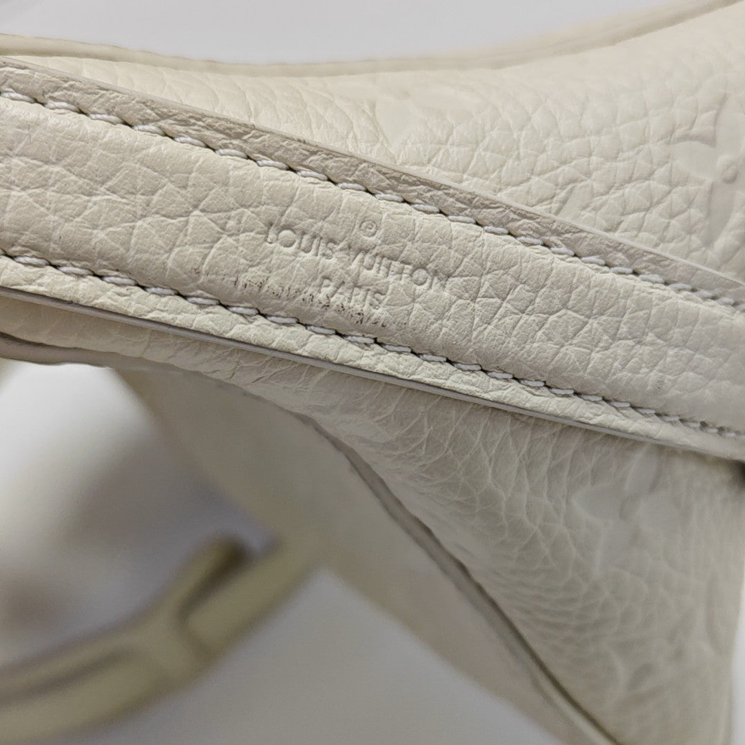 TRIANGLE Monogram Calfskin White