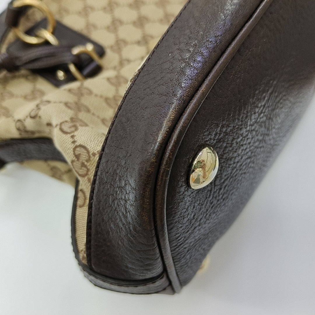 Monogram Canvas Tote Bag Brown