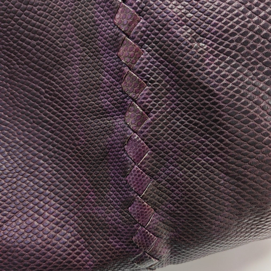 Lizard Top Handle Bag Red
