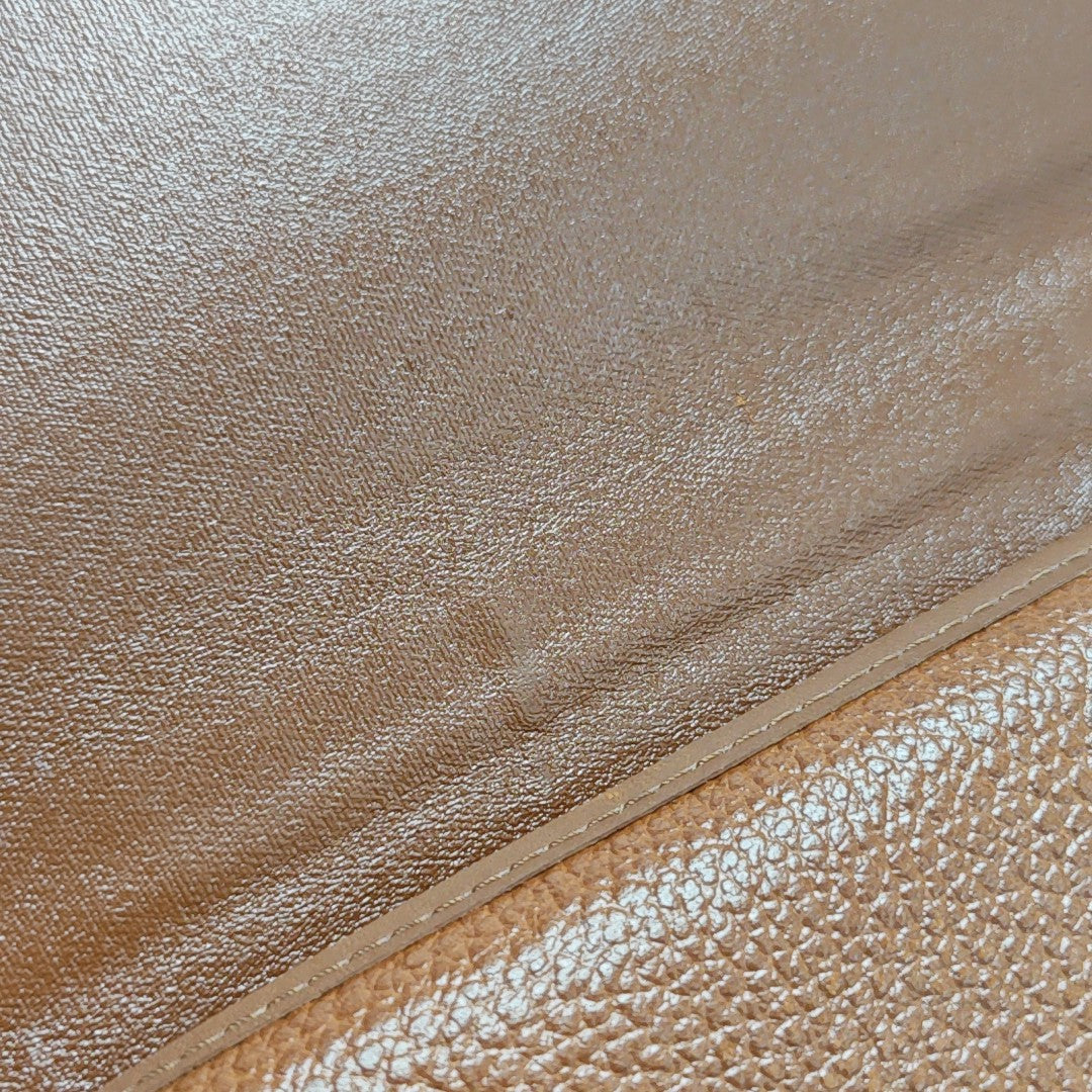 Calfskin Top Handle Bag Brown