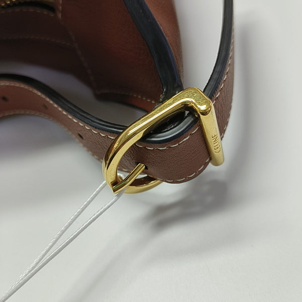 Calfskin Top Handle Bag Brown