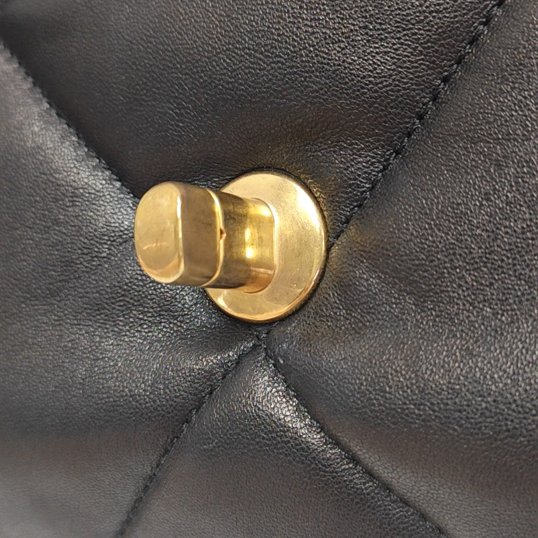 CHANEL 19 Small Quilted Lambskin Black