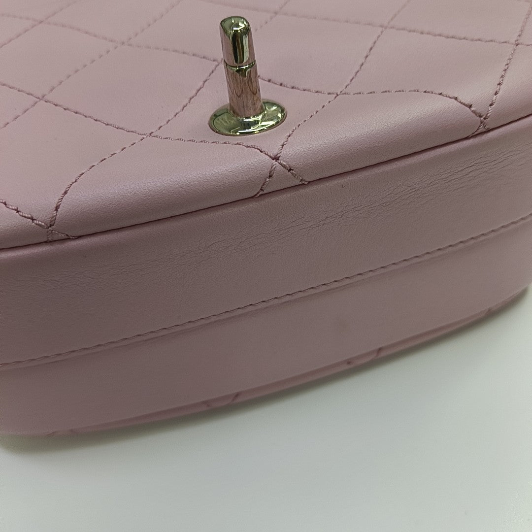 Quilted Calfskin Shoulder Bag Pink