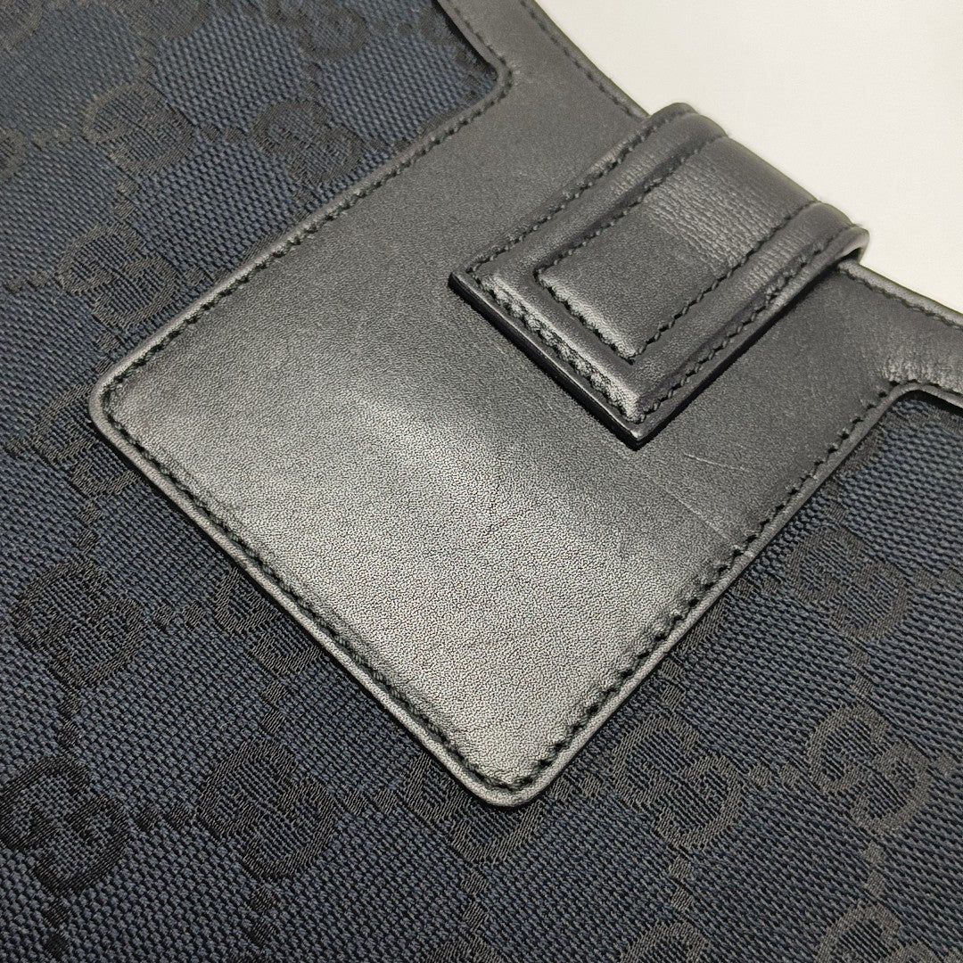 Monogram Canvas Shoulder Bag Black