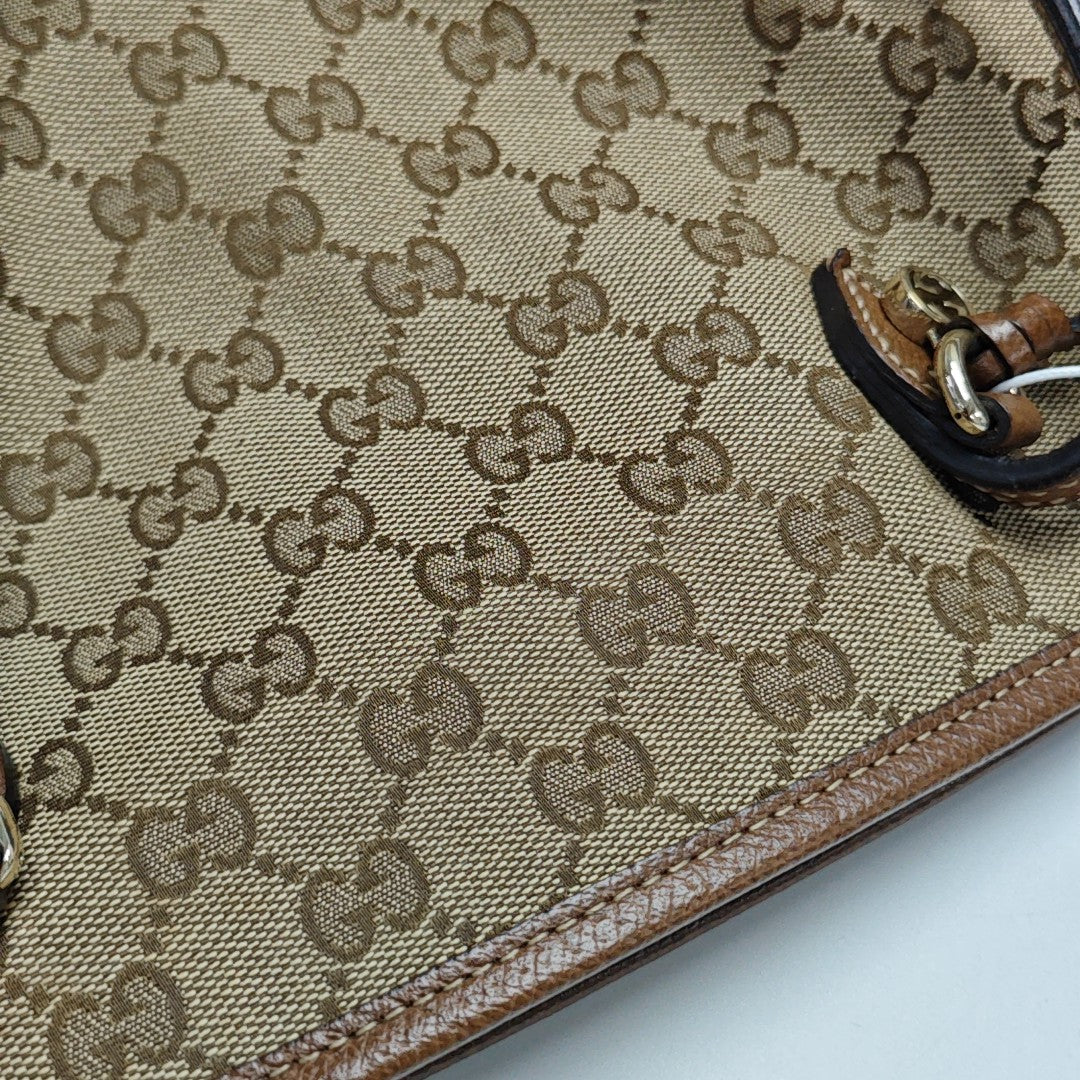 Bree Medium Monogram Canvas Beige