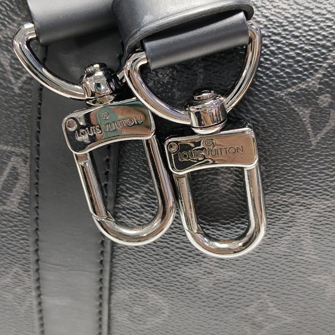 KEEPALL 45 Monogram Coated Canvas Black