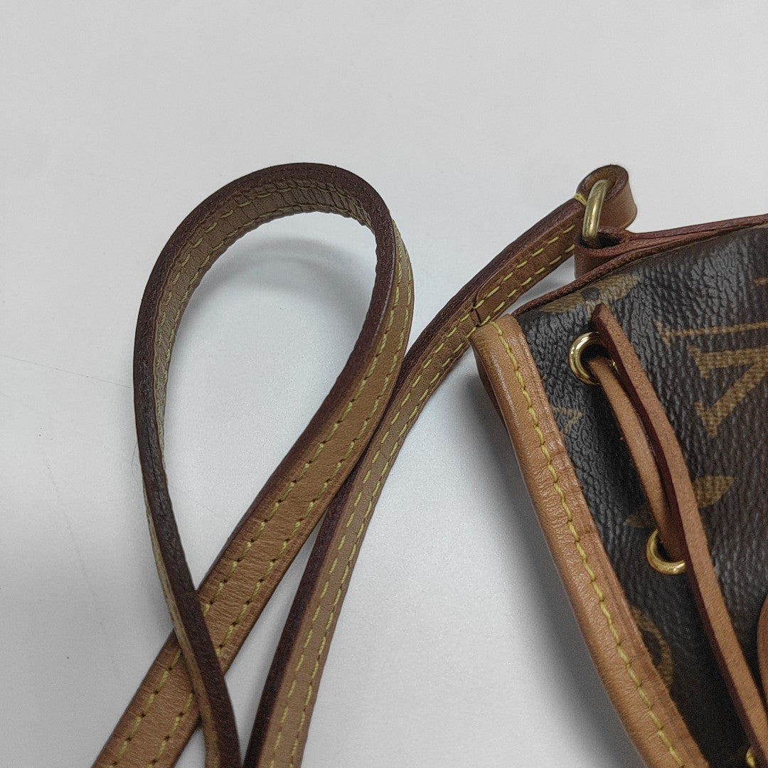 NÉONOÉ Nano Monogram Coated Canvas Brown