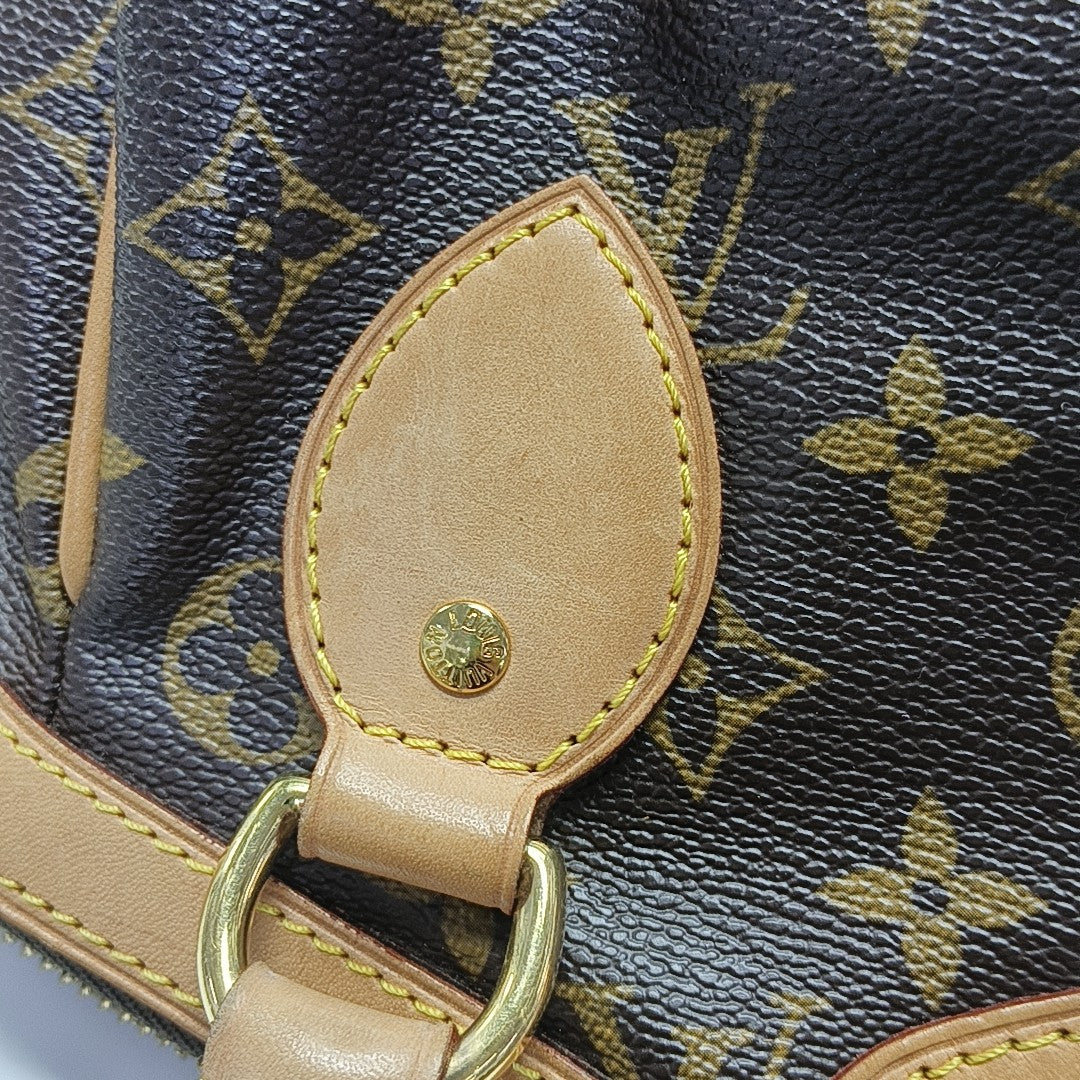Monogram Coated Canvas Top Handle Bag Brown