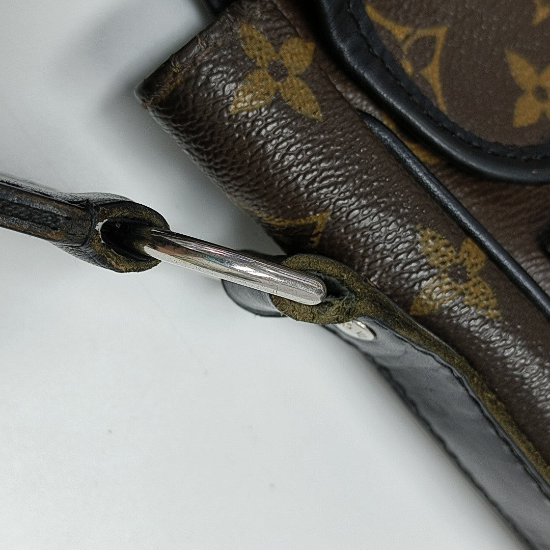 BASS Monogram Coated Canvas Brown