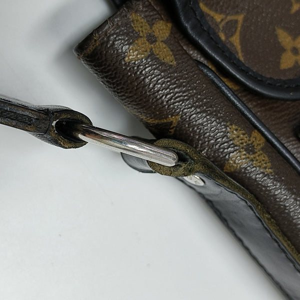BASS Monogram Coated Canvas Brown