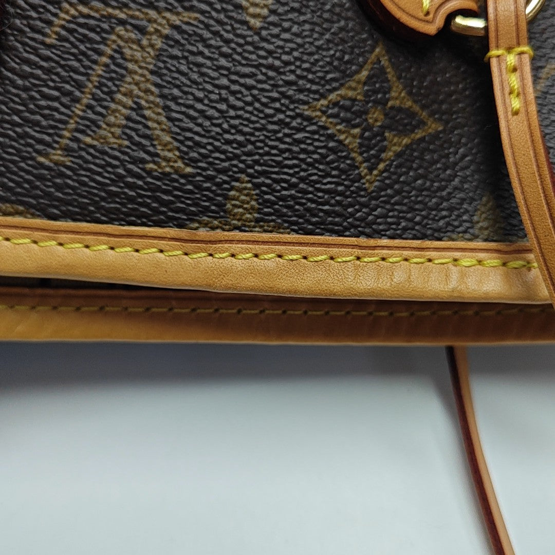 NEVERFULL MM Monogram Coated Canvas Brown