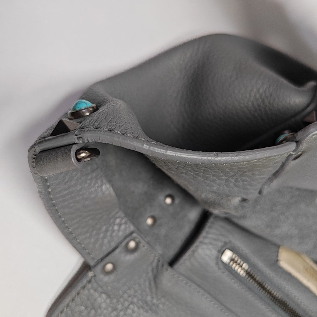 Rockstud Calfskin Blue