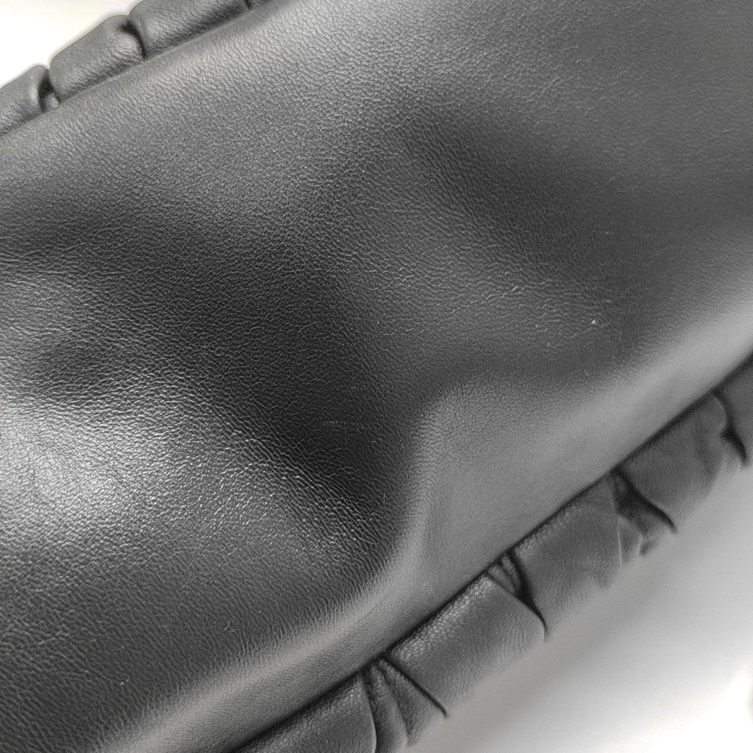 Quilted Lambskin Shoulder Bag Black