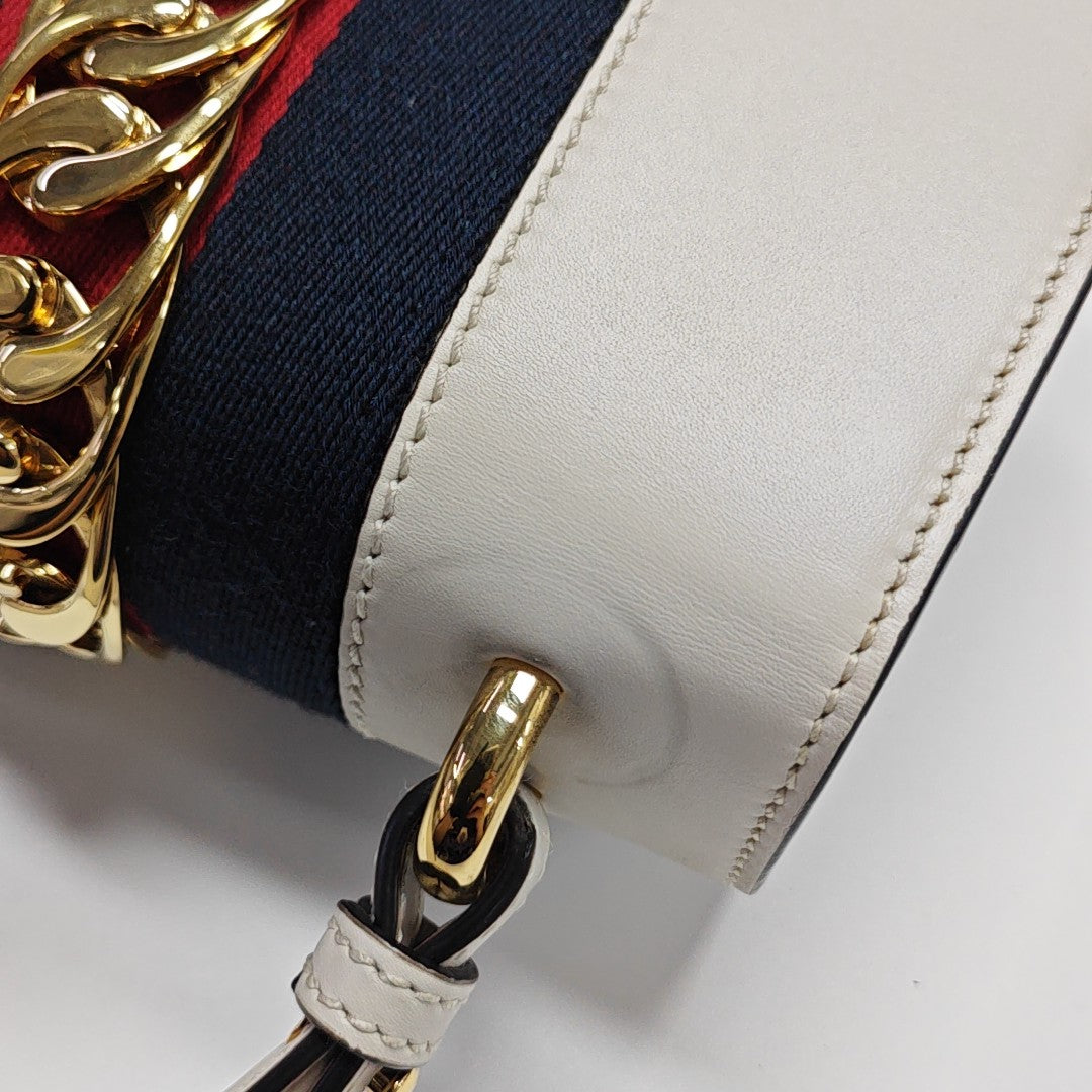 Sylvie Mini Calfskin White