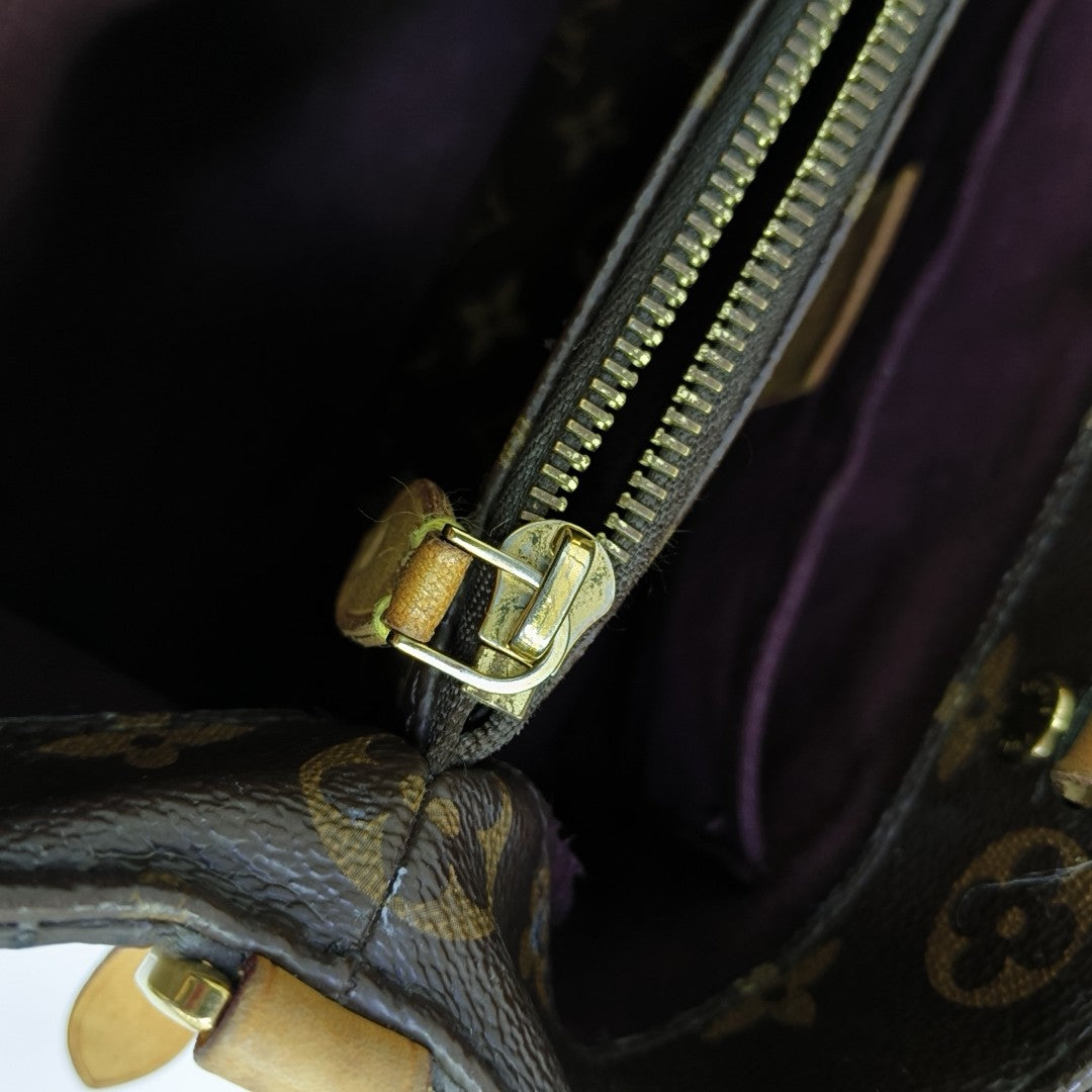 MONTAIGNE BB Monogram Coated Canvas Brown