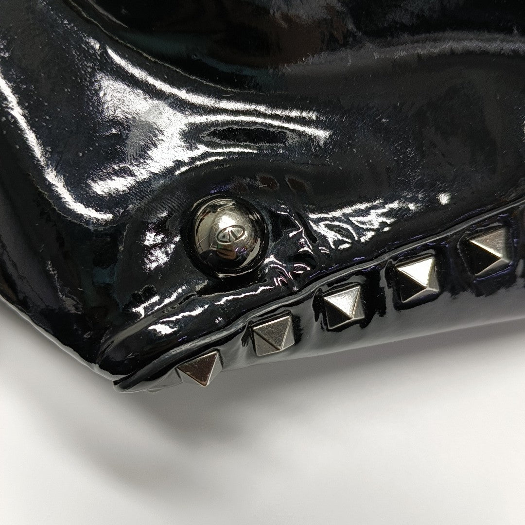 Rockstud Small Patent Leather Black
