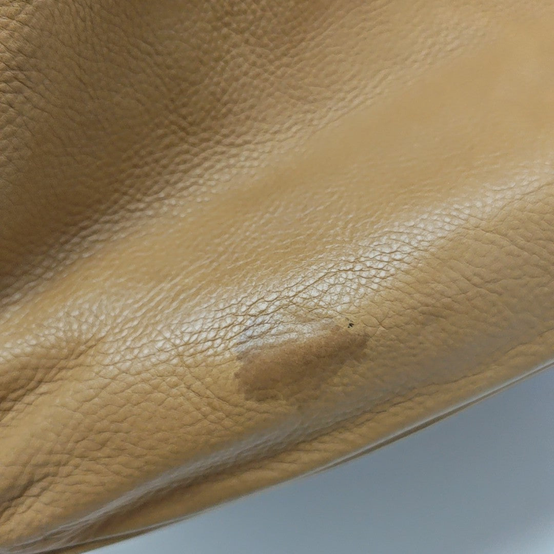Calfskin Top Handle Bag Brown