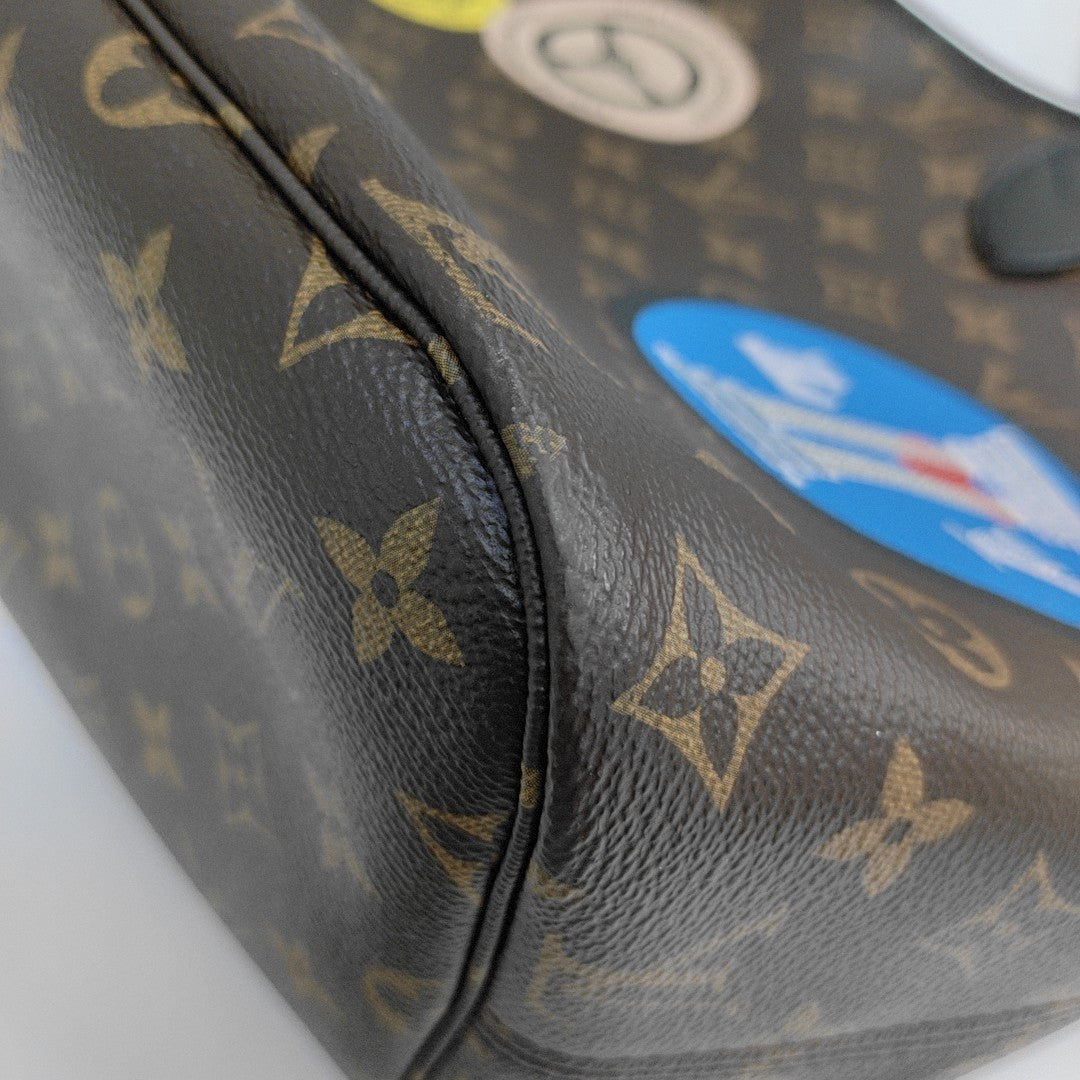 NEVERFULL MM Monogram Coated Canvas Brown