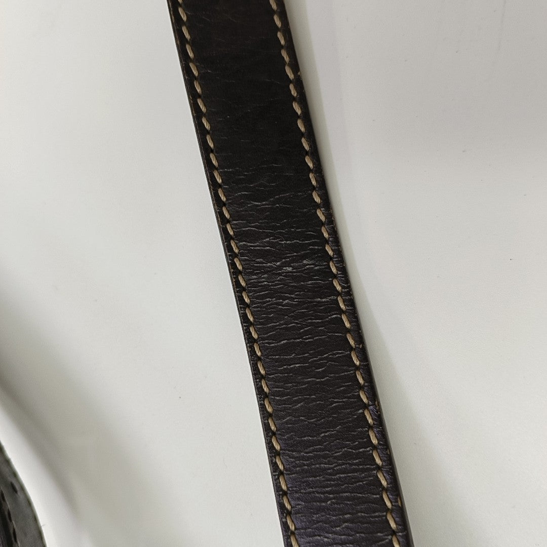 Monogram Coated Canvas Tote Bag Black