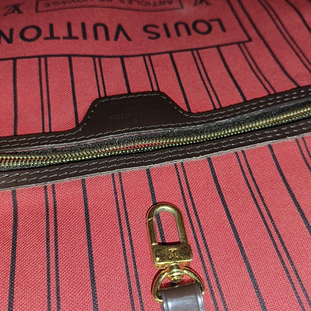 NEVERFULL MM Damier Ebene Coated Canvas Brown