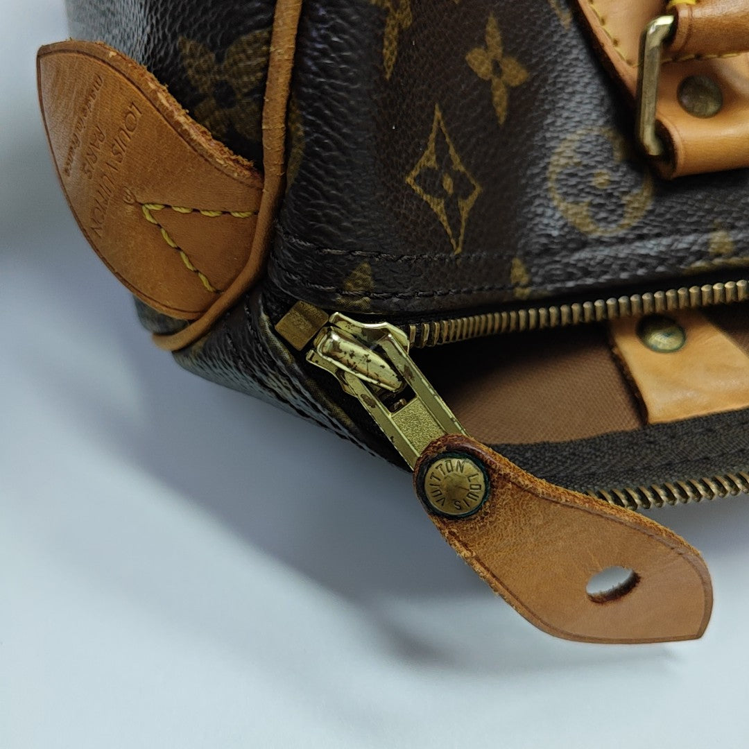 SPEEDY 30 Monogram Coated Canvas Brown