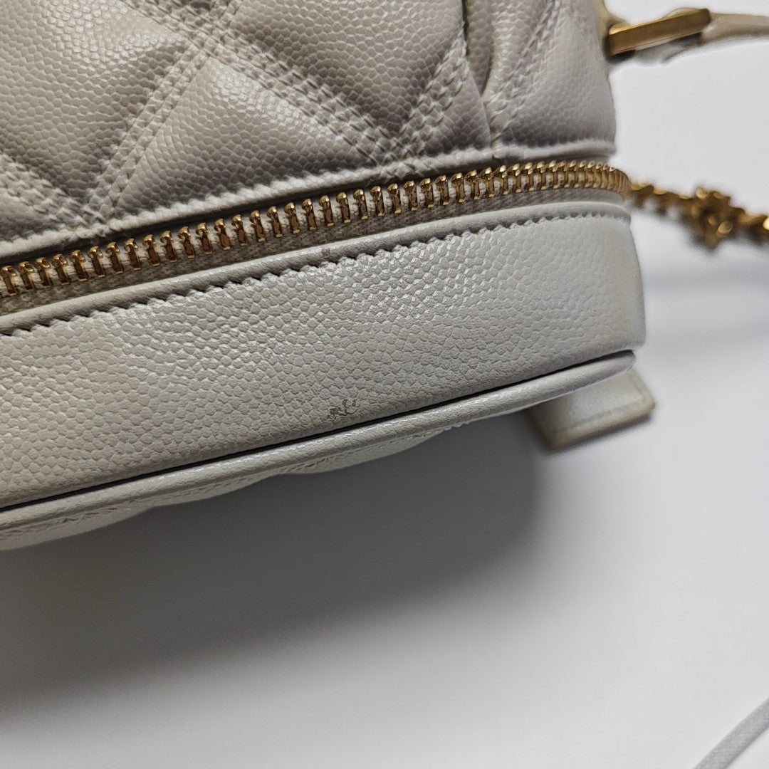 80'S VANITY Quilted Calfskin White